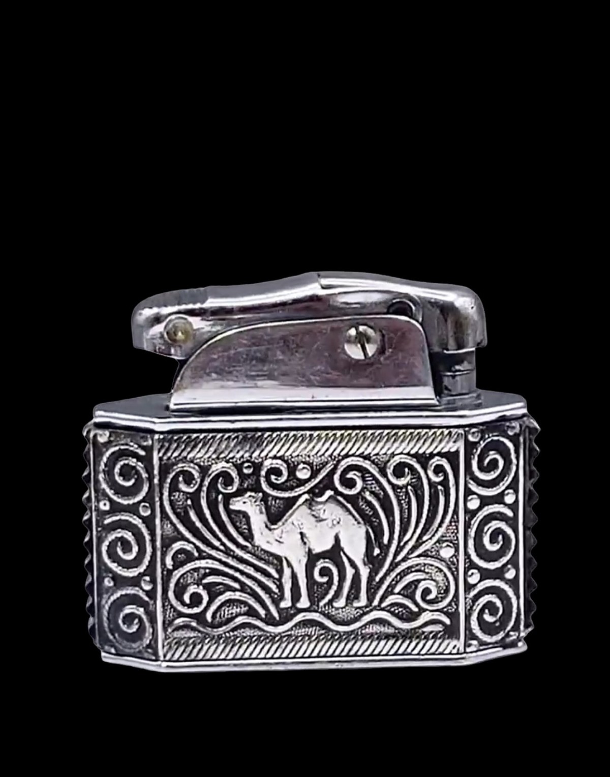 Camel relief lift-arm lighter after restoration